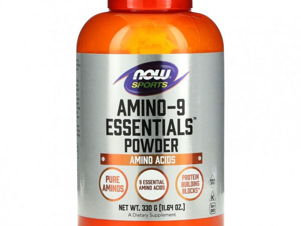 NOW Foods, Sports, Amino-9 Essentials Powder, 330 г (11,64 унции)