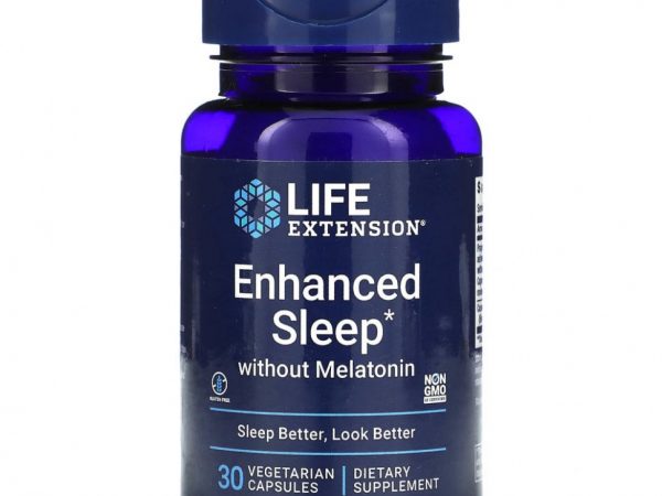 Life Extension, Улучшенный сон без мелатонина, 30 вегетарианских капсул