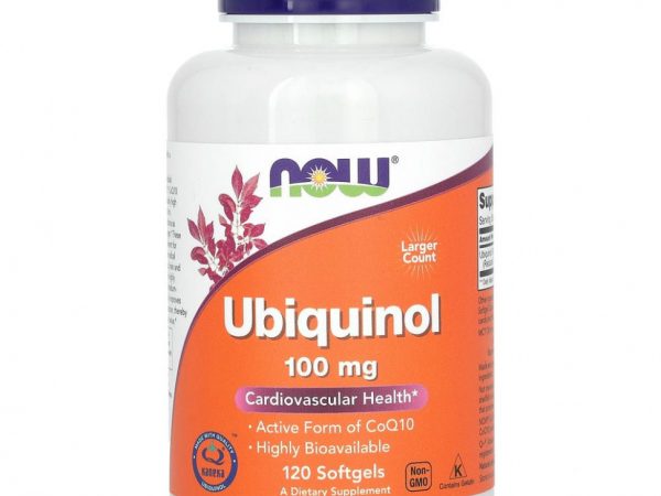 NOW Foods, Убихинол, 100 мг, 120 гелевых капсул