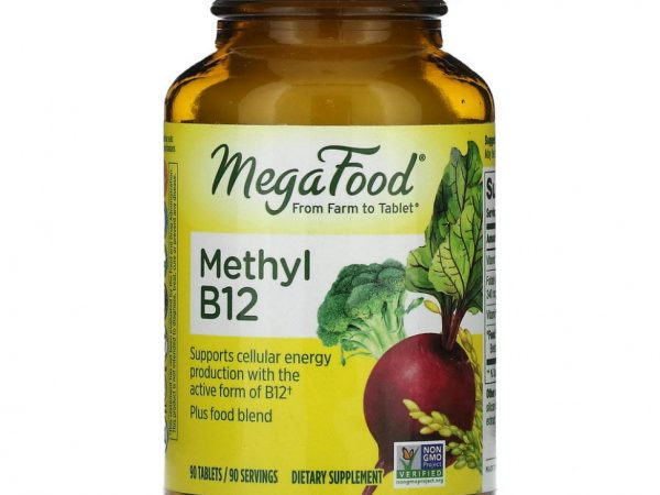 MegaFood, Метилкобаламин B12, 90 таблеток