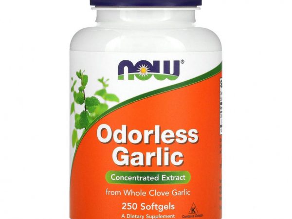 NOW Foods, Чеснок без запаха, концентрированный экстракт, 250 желатиновых капсул