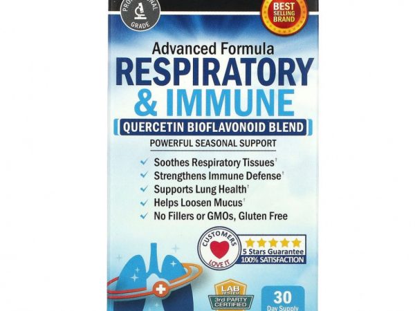 BioSchwartz, Respiratory & Immune, смесь биофлавоноидов кверцетина, 60 капсул