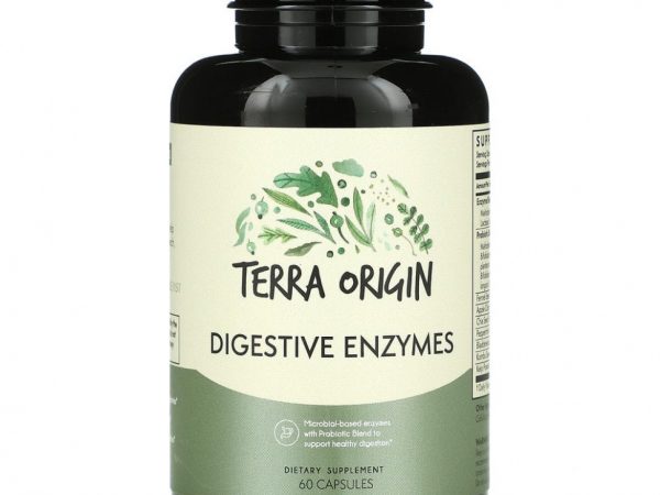 Terra Origin, пищеварительные ферменты, 60 капсул