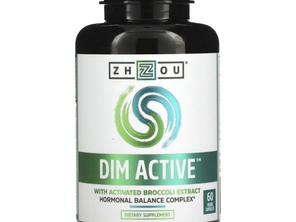 Zhou Nutrition, DIM Active, комплекс для гормонального баланса, 60 вегетарианских капсул