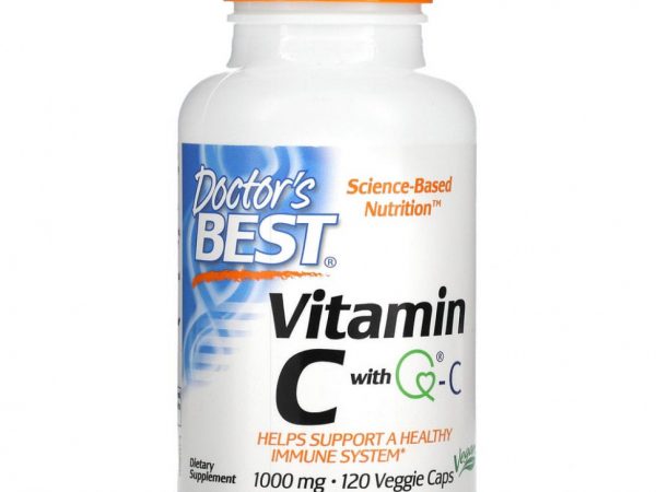 Doctor's Best, Витамин С с Q-C, 1000 мг, 120 вегетарианских капсул