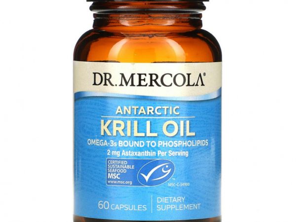 Dr. Mercola, Жир антарктического криля, 60 капсул