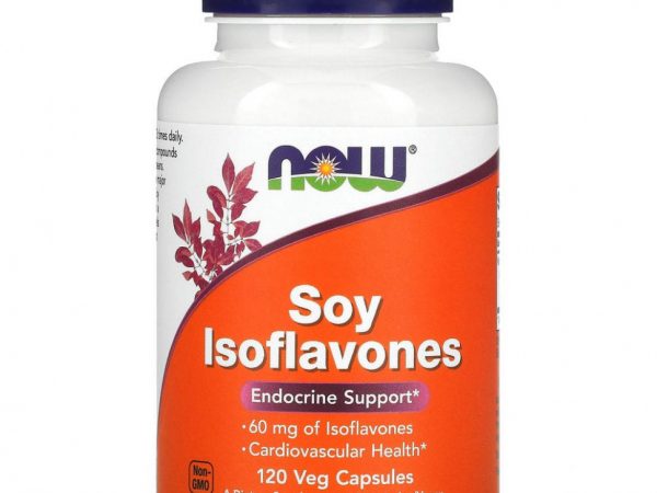 NOW Foods, изофлавоны сои, 120 растительных капсул
