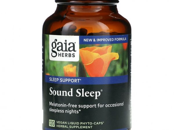 Gaia Herbs, Sound Sleep, средство для здорового сна, 120 веганских капсул Phyto-Cap с жидкостью