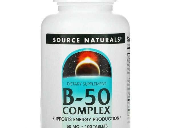 Source Naturals, комплекс B-50, 50 мг, 100 таблеток