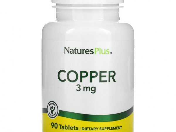 NaturesPlus, Медь, 3 мг, 90 таблеток