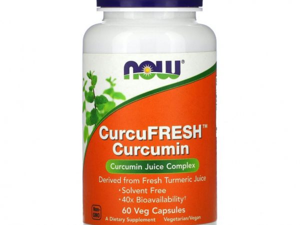 NOW Foods, CurcuFresh, куркумин, 60 вегетарианских капсул