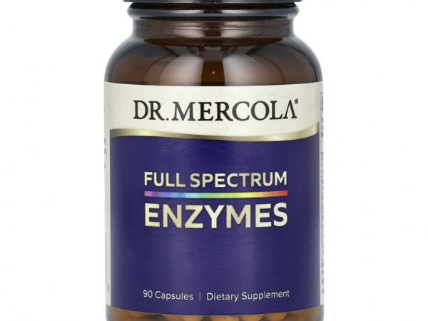 Dr. Mercola, ферменты, полный спектр, 90 капсул