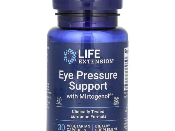 Life Extension, Поддержка нормального глазного давления с Mirtogenol, 30 растительных капсул