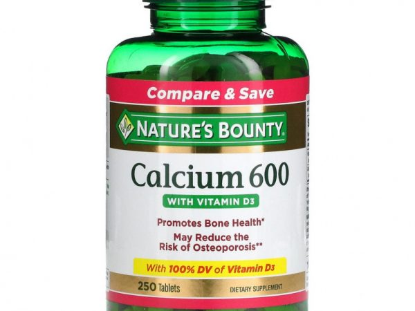 Nature's Bounty, Calcium 600 с витамином D3, 250 таблеток