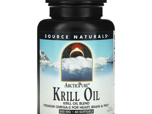 Source Naturals, ArcticPure, крилевый жир, 500 мг, 60 желатиновых капсул