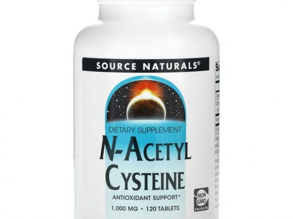 Source Naturals, N-ацетилцистеин, 1000 мг, 120 таблеток