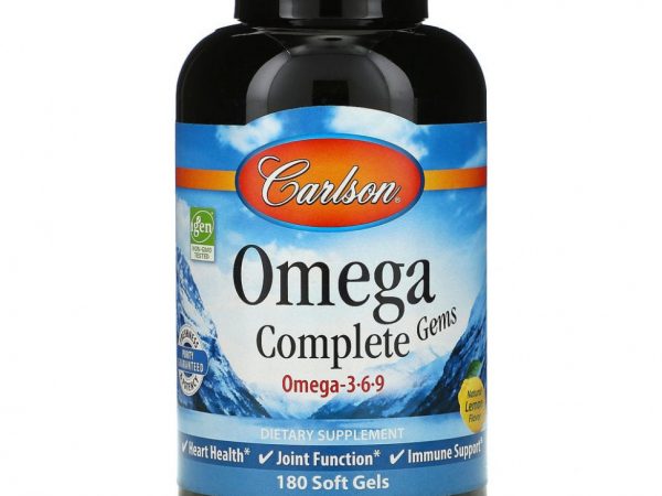 Carlson Labs, Omega Complete Gems, 180 капсул