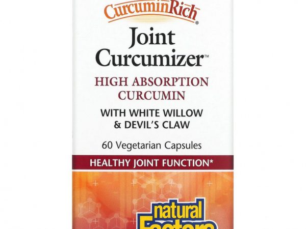 Natural Factors, CurcuminRich, средство для суставов на основе куркумина, 60 вегетарианских капсул