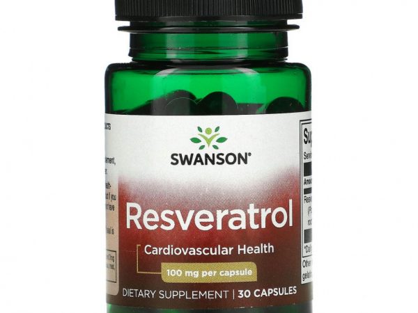 Swanson, Resveratrol, Cardiovascular, 100 mg, 30 Capsules