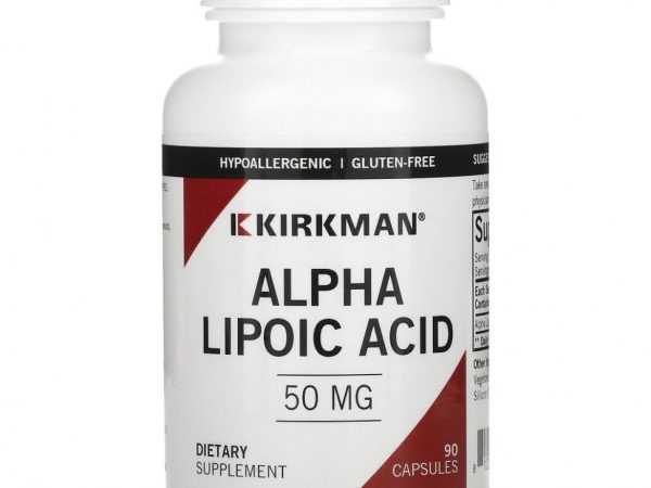 Kirkman Labs, альфа-липоевая кислота, 50 мг, 90 капсул