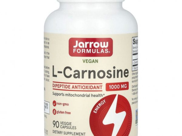 Jarrow Formulas, L-карнозин, 90 растительных капсул