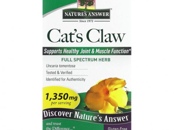 Nature's Answer, Кошачий коготь, 450 мг, 90 вегетарианских капсул