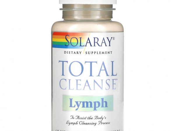 Solaray, Total Cleanse для лимфы, 60 вегетарианских капсул