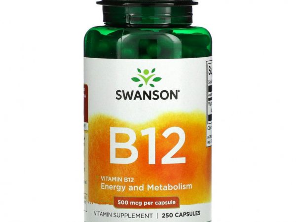 Swanson, Витамин B12, 500 мкг, 260 капсул