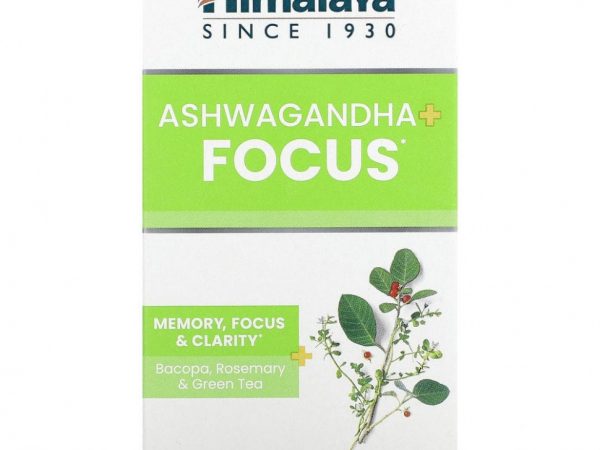 Himalaya, Ashwagandha + Focus`` 60 веганских капсул