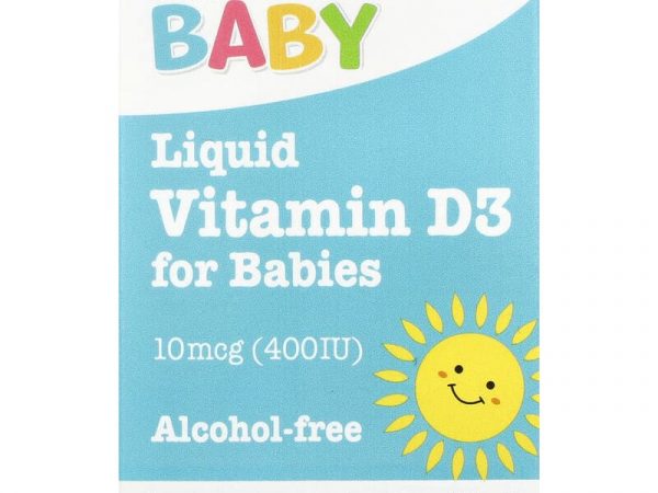 California Gold Nutrition, жидкий витамин D3 для детей, 10 мкг (400 МЕ), 10 мл (0,34 жидк. унции)