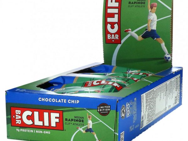 Clif Bar, Энергетический батончик с шоколадной крошкой, 12 батончиков, весом 68 г (2,40 унции) каждый