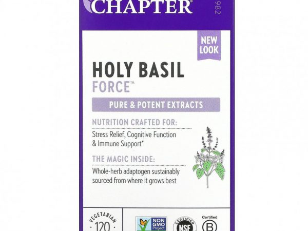 New Chapter, Holy Basil Force, 120 вегетарианских капсул