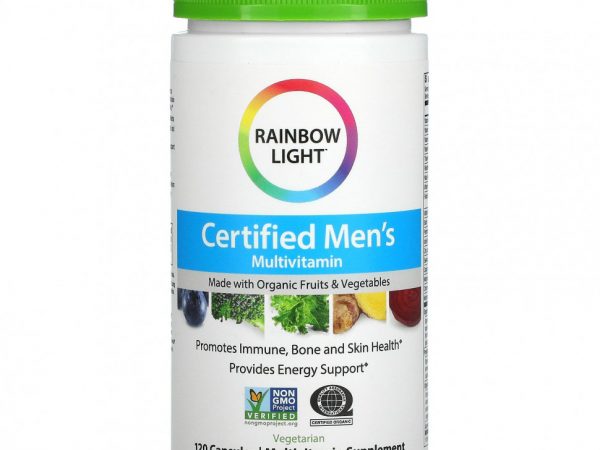 Rainbow Light, Сертифицированные Men's Multivitamin, 120 вегетарианских капсул