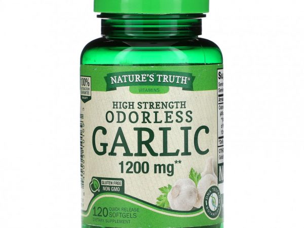 Nature's Truth, Odorless Garlic, High Strength , 1,200 mg, 120 Quick Release Softgels
