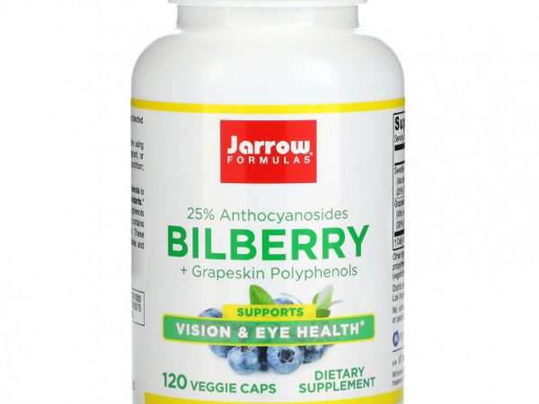 Jarrow Formulas, комплекс полифенолов из черники и кожуры винограда, 280 мг, 120 вегетарианских капсул