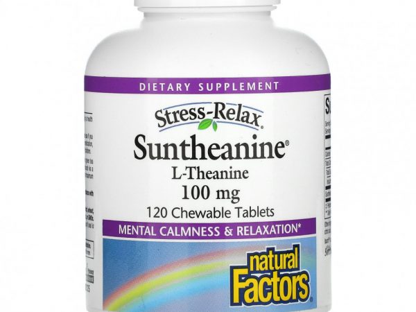 Natural Factors, Suntheanine, 100 мг, 120 жевательных таблеток