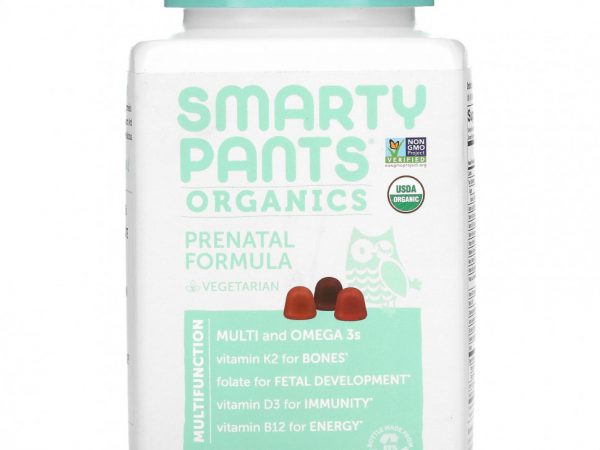 SmartyPants, Organics, пренатальный комплекс, 120 вегетарианских жевательных таблеток