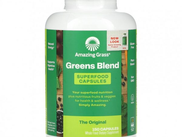 Amazing Grass, Greens Blend, The Original, 150 капсул
