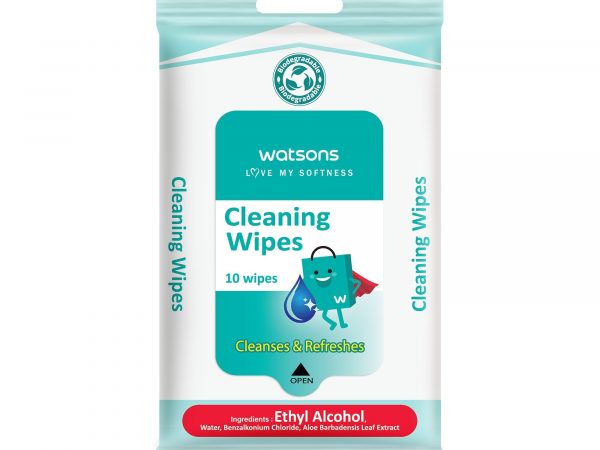 Watsons Alcohol Cleaning Wipes 10sheets.
