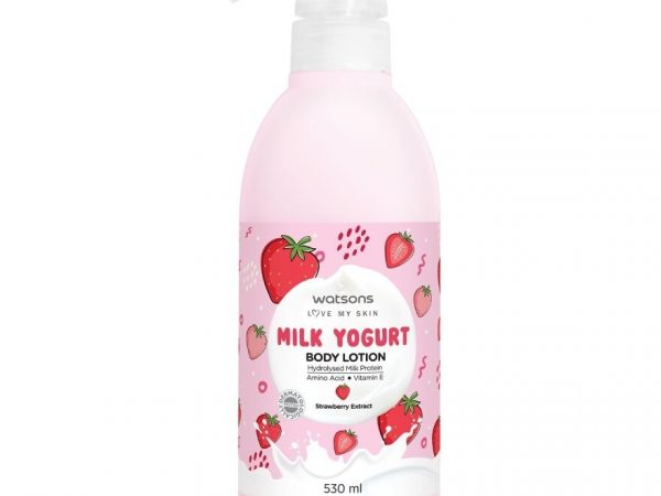 Watsons Milk Yogurt Body Lotion Strawberry Extract 530ml.