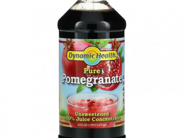 Dynamic Health Laboratories, Чистый гранат, 100% концентрат сока, неподслащенный, 473 мл (16 жидк. унций)