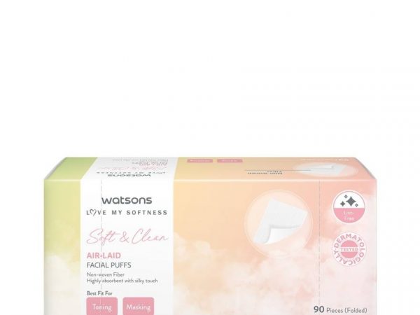 Watsons Air Laid Facial Puffs 90 pcs.
