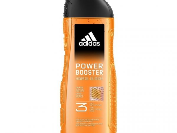 Adidas Shower Gel Power Booster  3 in 1 Body Hair Face 400 Ml.