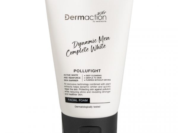 Dermaction Plus by Watsons Dynamic Men Complete White Facial Foam 100ml.