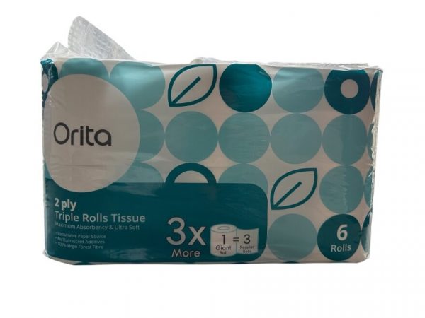 Orita Triple Rolls Tissue 1 Pack (50meters/roll x 6 roll)