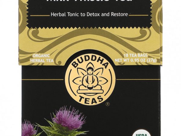 Buddha Teas, Organic Herbal Tea, расторопша, 18 чайных пакетиков, 27 г (0,95 унции)