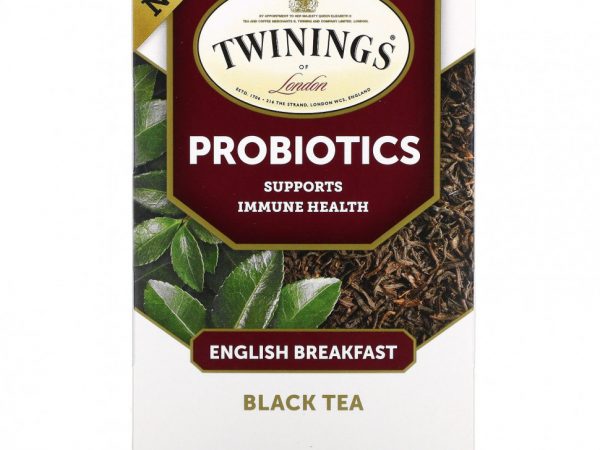 Twinings, Probiotics Black Tea, English Breakfast, 18 чайных пакетиков, 45 г (1,59 унции)