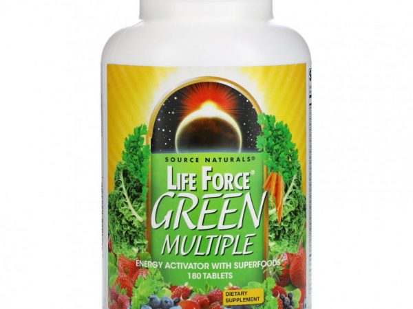 Source Naturals, Life Force, Green Multiple, 180 таблеток