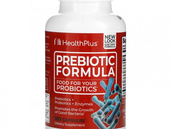 Health Plus, Prebiotic Formula, 500 mg, 180 Capsules