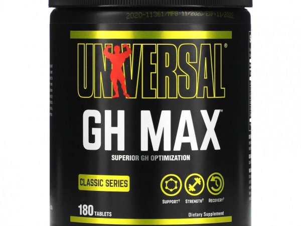 Universal Nutrition, Classic Series, GH Max, добавка для оптимизации гормона роста, 180 таблеток